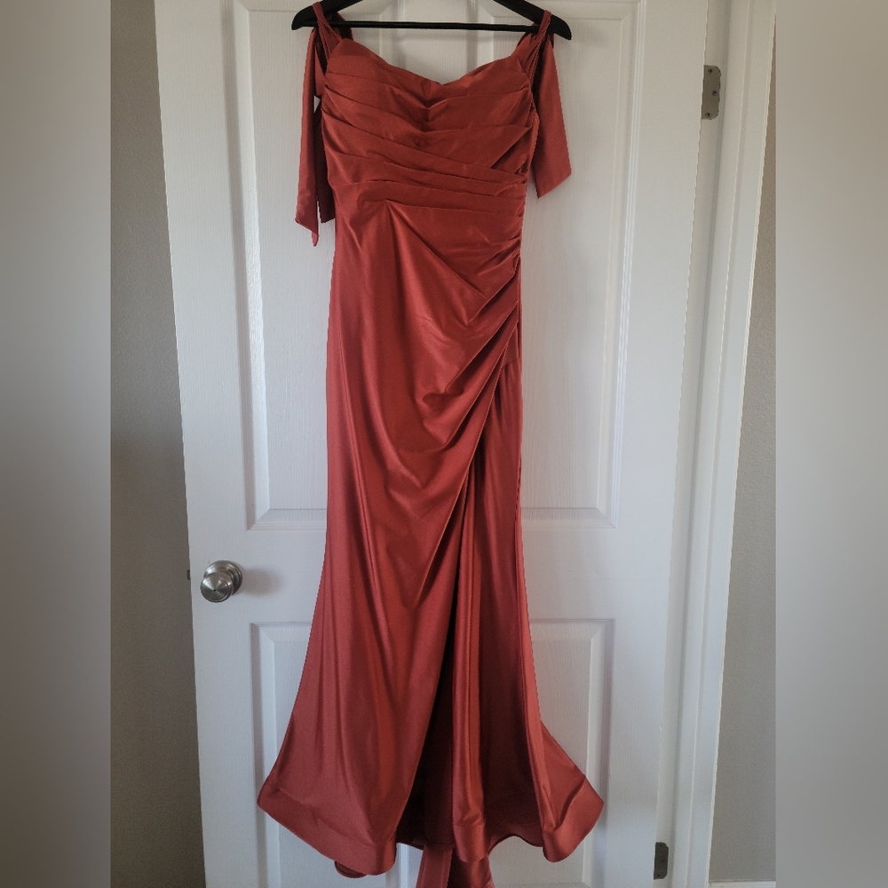 Orange rust dress